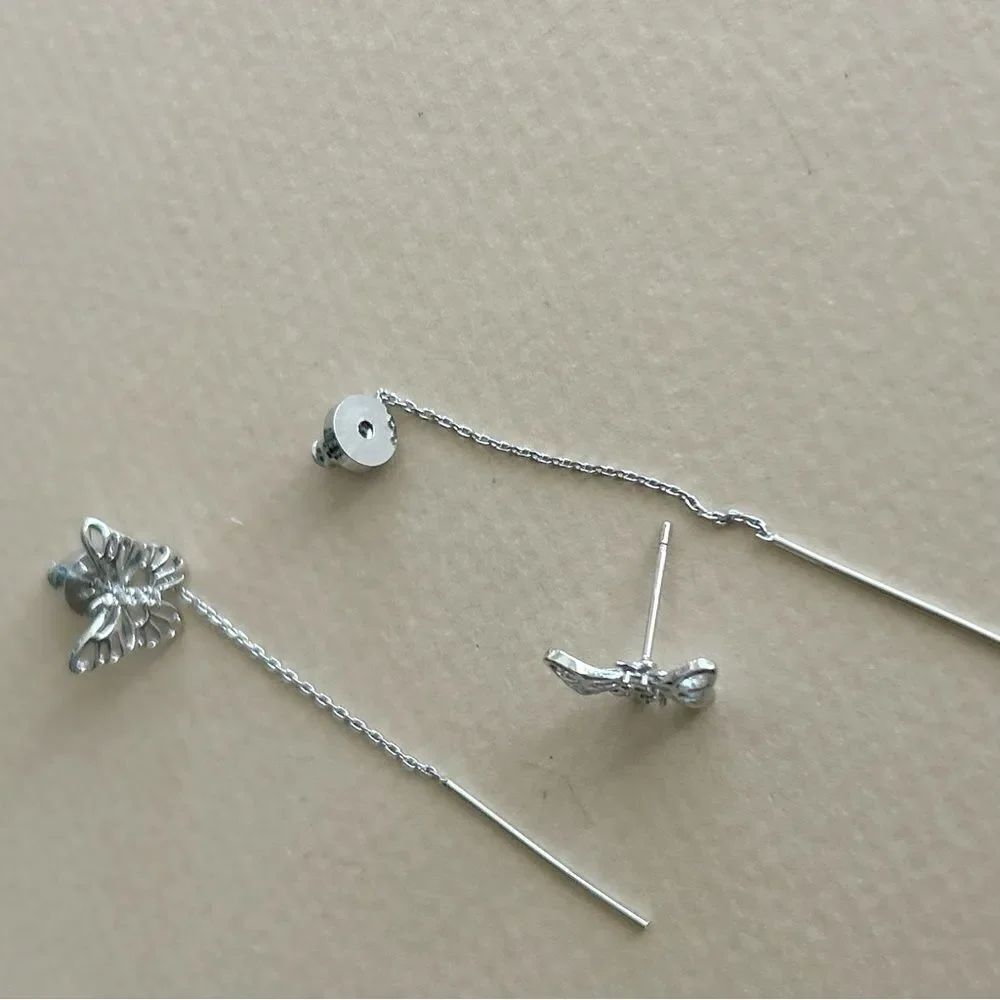 Butterfly Drop Earrings #2004 - Picture 6 of 7